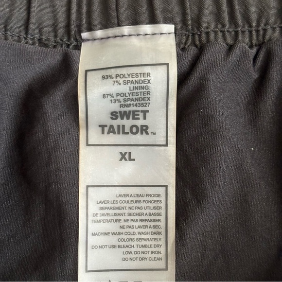 Swet Tailor Men’s 7” Active Gym Short Size XL Black Lined New - Picture 4 of 10